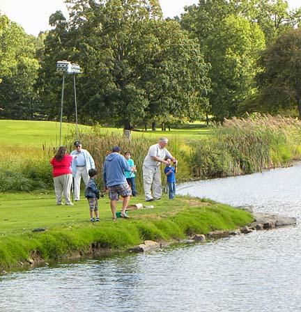 The annual fishing derby at Rockland Country Club is a day of fun for members and children and an opportunity for Matt Ceplo to teach them about water quality issues.