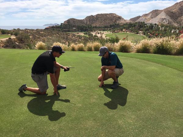 Brian Conlon, right, has been working through the winter for Mitch Peterson, left, in Mexico.