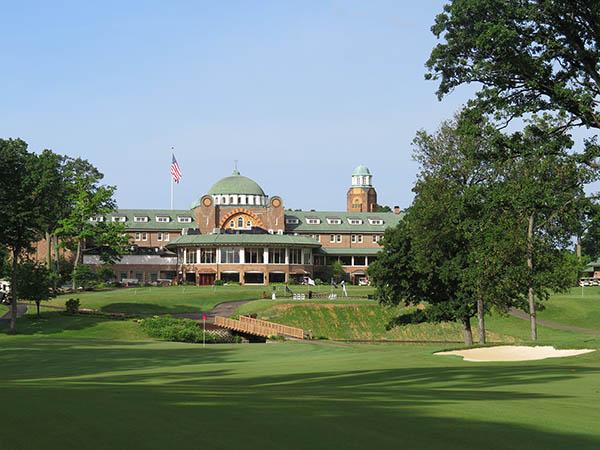 Thanks to false fronts on many greens, players can bag their wedge and putt from a long way out on Medinah No. 2.