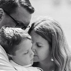 Adam and Erin Engle, with Griffin, 2014.