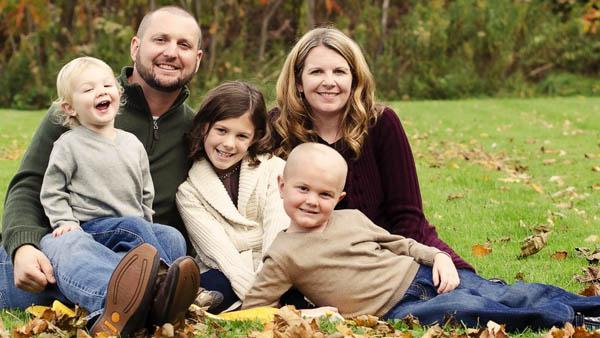 Everett, Adam, Grace, Griffin and Erin Engle (l to r).