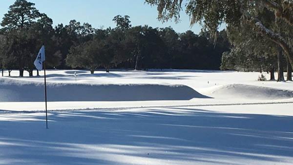 South Carolina has received its fair share of snow at places like Clemson University's Pee Dee Research Center in Florence and Yeamans Hall Club in Hanahan. Photo by Brooks Riddle via Twitter