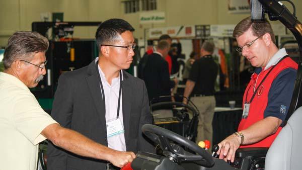 Darryl Smith and Paul Hughes of Cape Fear National Golf Club with Jay Floyd of Smith Turf and Irrigation.