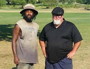 Once homeless, Milton (left) has added weight and self-esteem thanks to Bart Miller (right), who saw something in him that others did not.