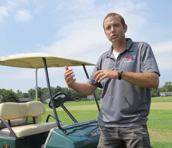 Project coordinator Matt Williams oversees day-to-day operations at the turf research facility.