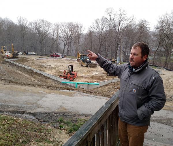 Josh Saunders is overseeing construction of a new maintenance facility at Longue Vue Club in Verona, Pennsylvania. Photos by John Reitman