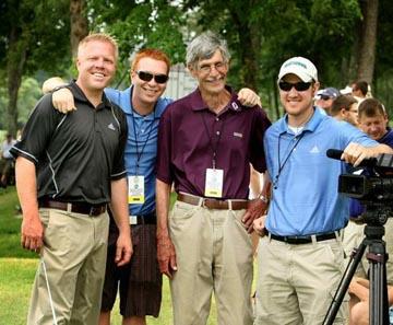 Ron Balicki (third from left) with former Golfweek colleagues Lance Ringler, Asher Wildman and Jared Clemons.