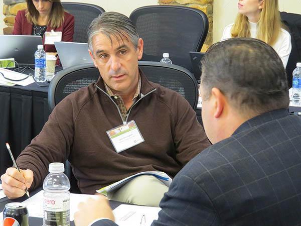 John Cunningham (left), hones his communications and management skills at the 2016 Syngenta Business Institute.
