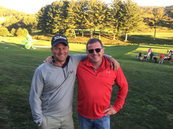 Highlands Cup host superintendents Steve Mason (left) of Sky Valley Golf Club in Georgia and Fred Gehrisch, CGCS, of Highlands Falls Country Club in North Carolina.