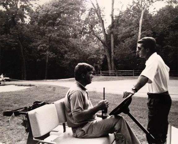 Terry Laurent (left) and Tim Moraghan, then of the USGA, during the run up to the 1992 U.S. Senior Open at Saucon Valley.