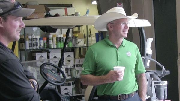 For reigning Superintendent of the Year Dick Gray, right, is part of a team that has restored the PGA Golf Club in Port St. Lucie, Florida to its former glory.