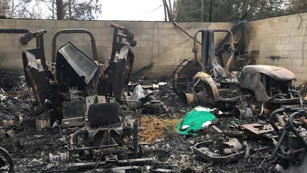 A rough mower, zero-turn mower and a tractor were just a few of the casualties at Middlesboro Country Club.