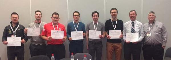 TurfNet's Jon Kiger (far right) with the attendees from his BTME social media presentation. From left: Wayne Murray - Royal Lytham & St. Annes GC, Euan Kay - St. Andrews Links Trust, John Myles - Gleneagles Hotel & GC, Paul Smith - Royal Lytham & St. Annes GC, Andy Brougham - Wolstanton GC, Marcus Tolmie - Longridge GC, Gordon Moir - St. Andrews Links Trust.