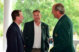 Bill McCarthy of the USGA, Jim Roney and Saucon Valley Country Club general manager Gene Mattare (from left) convene during the 2014 U.S. Mid-Amateur.
