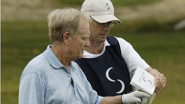 Bradley S. Klein, right, with Jack Nicklaus at Sebonack Golf Club on Long Island. Photo courtesy of Golfweek