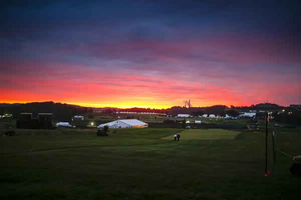 The sun rises over Oakmont Country Club. All photos by USGA/Joel Kowsky via Golfweek