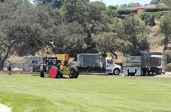 Set up and take down of infrastructure for a two-day concert at Brookside Golf Course took five days before the event began and five days after it was over.