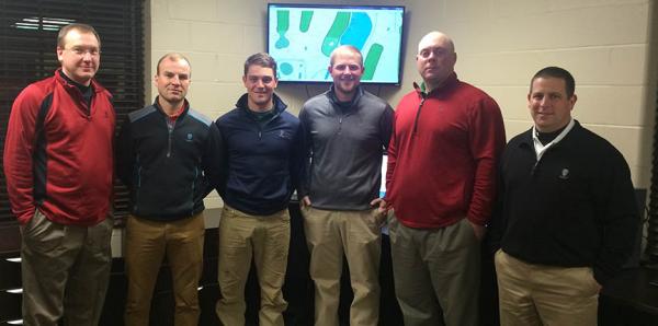 Bob Becker, CGCS, (far right) with members of his staff at Scioto Country Club.