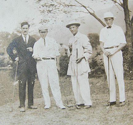 From left, H.R. Worthington, A.W. Tillinghast, Walter Travis and R.S. Worthington. H.R. Worthington and R.S. Worthington both are sons of C.C. Worthington.