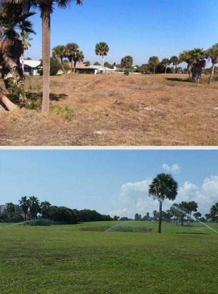 Ocean Palm Golf Course in 2013 (top) and today show the difference new management can make.