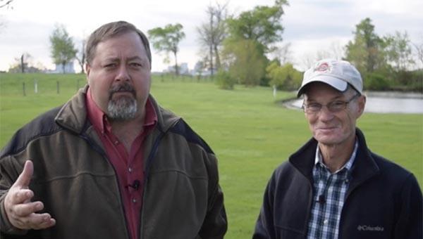 A warm, wet winter and wet spring have been conducive to early season disease pressure in some areas, say Todd Hicks, left, and Joe Rimelspach, Ph.D., of the Ohio State University turfgrass pathology department.