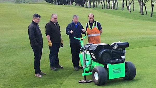 The Air2G2 works by injecting air to relieve compaction without disrupting the surface or delaying play.