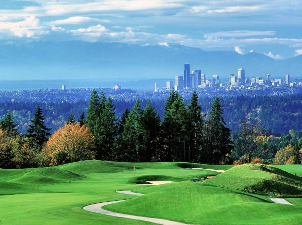 The Golf Club at New Castle and nine other Seattle-area layouts have been sold by Oki Golf to China's HNA Holdings. Photo by visitbellevuewashington.com